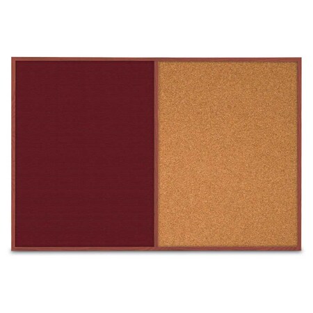 United Visual Products Slim Style Indoor Enclosed Corkboard, 42 UVRDS42SBH-SATIN-CORK
